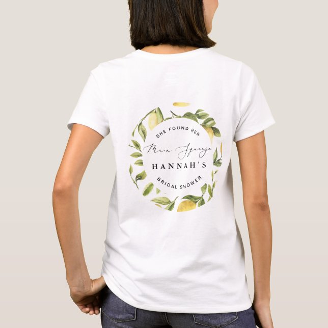 T-shirt Mariage Lemon Méditerranéen, le citron est le roi (Dos)