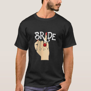 T-shirt Mariage Lune de miel Bachelorette Finger Ring Fian