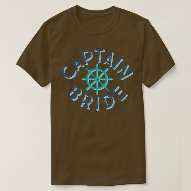 T-shirt Mariage nautique amusant jumelage de  bateau Casqu (Design devant)