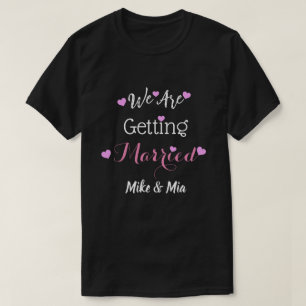 T-shirt Mariage personnalisé Faire-part Black Couple