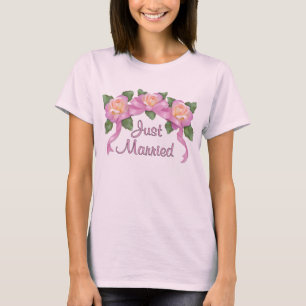 T-shirt Mariage rose De Ruban - Juste Marié