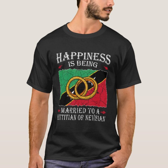 T-shirt Mariage Saint-Kitts-Et-Nevis Kittitian Ou Nevisi (Devant)