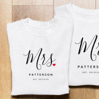 Mariage Stylé Mme Nom de Famille Personnalisé & Da