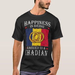 T-shirt Mariage tchadien Tchad Marié Drapeau Marié Culture