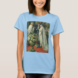 T-shirt Mariage vintage, Mariée et Salle avec Menorah