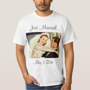 T-shirt Mariage vintage Nouveaux mariés, Mariée heureuse e
