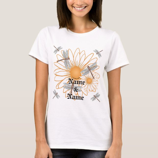 T-shirt mariage White Daisy (Devant)