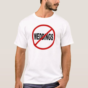 T-shirt Mariages de la haine Weddings/No permis la