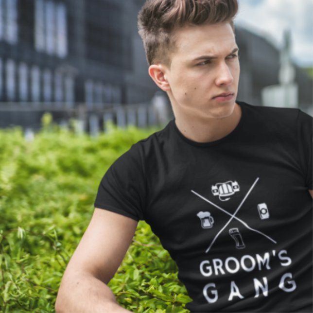 T-shirt Mariages du Gang Groomsmen Bachelor Party de Groom (Créateur téléchargé)