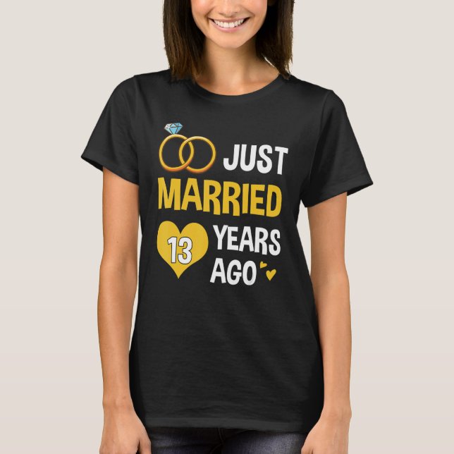 T-shirt Marié 13 ans depuis 2010 13ème Mariage Anni (Devant)