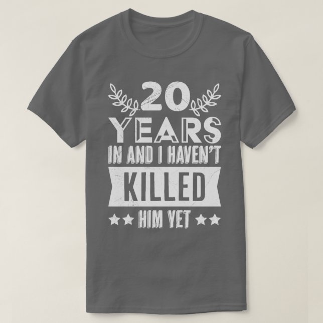 T-shirt Marié 20 ans 20e anniversaire de mariage (Design devant)