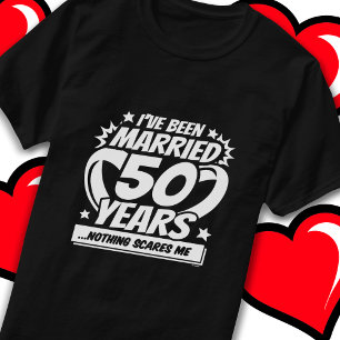 T-shirt Marié 50 ans drôle 50e anniversaire de Mariage