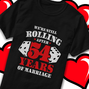 T-shirt Marié 54 ans drôle 54ème anniversaire de Mariage