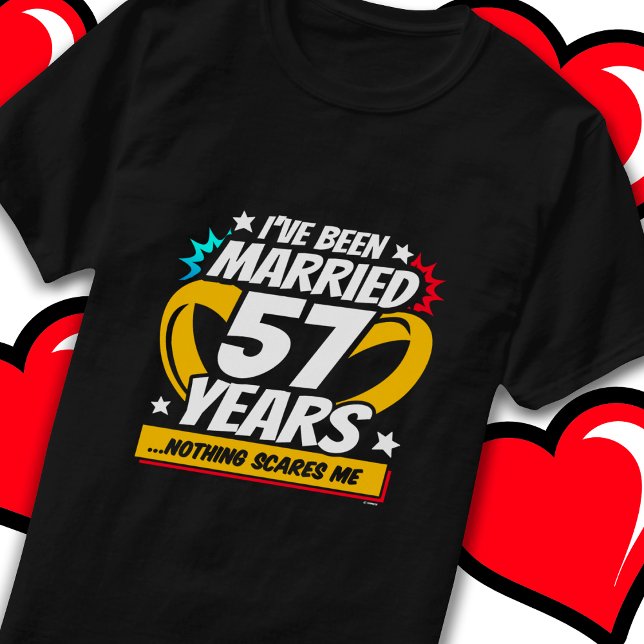 T-shirt Marié 57 ans drôle 57ème anniversaire de Mariage (Créateur téléchargé)