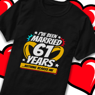 T-shirt Marié 61 ans drôle 61e anniversaire de Mariage