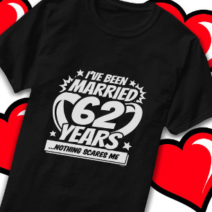 T-shirt Marié 62 ans drôle 62e anniversaire de Mariage