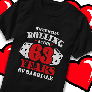 T-shirt Marié 63 ans drôle 63ème anniversaire de Mariage