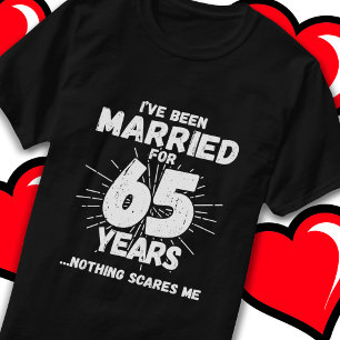 T-shirt Marié 65 ans drôle 65ème anniversaire de Mariage