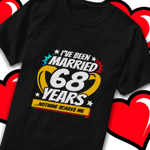 T-shirt Marié 68 ans drôle 68e anniversaire de Mariage