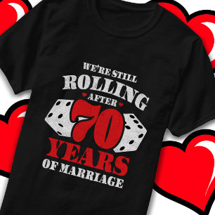 T-shirt Marié 70 ans drôle 70e anniversaire de Mariage
