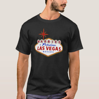 T-shirt Marié à Las Vegas Nevada Classic Sign T