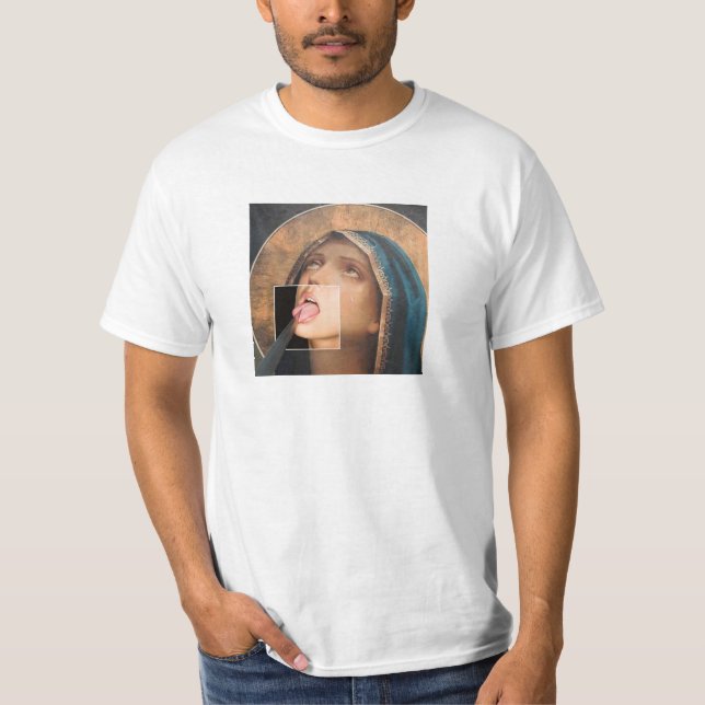 T-shirt Marie avec un couteau (Devant)
