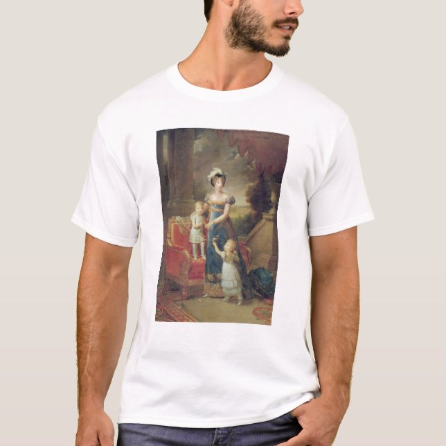 T-shirt Marie-Caroline de Bourbon avec ses enfants (Devant)