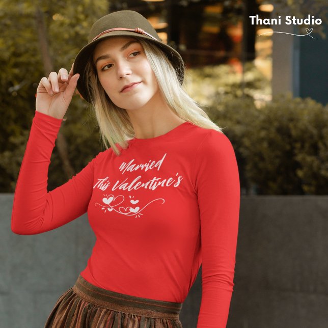 T-shirt Marié ce coeur de Saint Valentin Typographie moder (Créateur téléchargé)