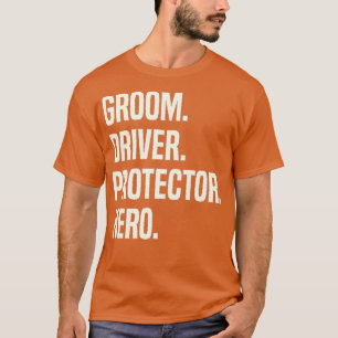 T-shirt Marié Conducteur Protecteur Héros Profession de Ma