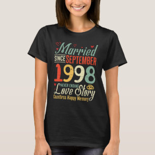 T-shirt Marié Depuis Septembre 1998 Jamais Terminer L'Amou