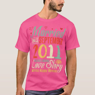 T-shirt Marié depuis septembre 2011 Amour sans fin Sto