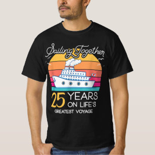 T-shirt Marié en 25 ans de croisière Mariage
