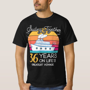 T-shirt Marié en 36 ans de croisière Mariage