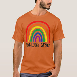 T-shirt Marié Fabuleux Arc-en-ciel Mariage Gay Marié à