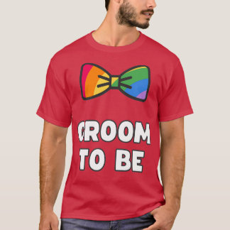 T-SHIRT MARIÉ GAY POUR ENTERREMENT DE VIE DE GARÇON LGBT