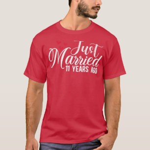 T-shirt Marié Il Y A 11 Ans Matching 11th Mariage An