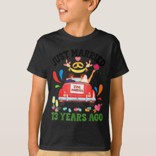 T-shirt Marié il y a 13 ans couple drôle pour l'anniversai