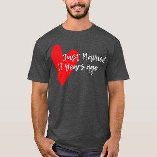 T-shirt Marié Il Y A 17 Ans Femme Hus Anniversaire Gif