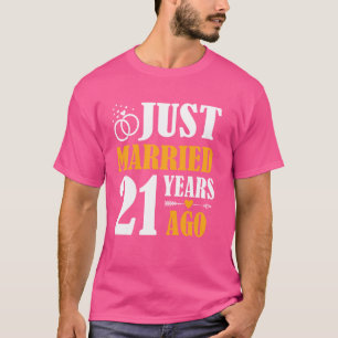 T-shirt Marié Il Y A 21 Ans Il Y A 21E Mariage