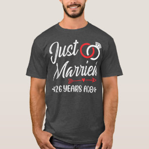 T-shirt Marié il y a 26 ans, heureux 26e Mariage Anni