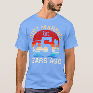 T-shirt Marié Il Y A 5 Ans Hus Femme Mariée Annivers