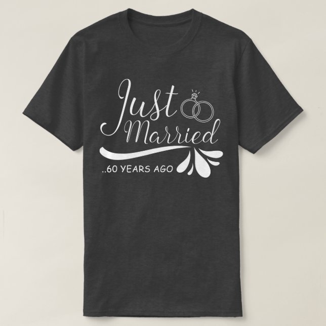 T-shirt Marié Il Y A 60 Ans, 60 Anniversaire Du Mariage (Design devant)
