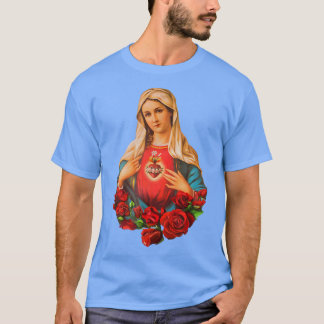 T-shirt Marie Mère de Dieu Coeur de la Vierge Marie Classi