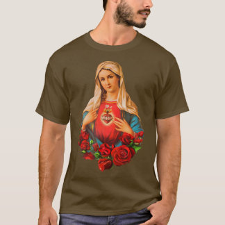 T-shirt Marie Mère de Dieu Coeur de la Vierge Marie Classi