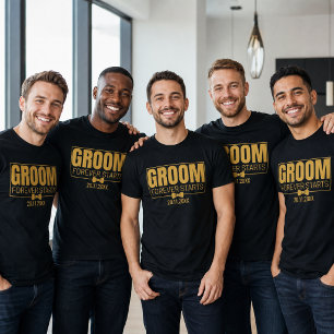 T-shirt Marié Personnalisé Forever Starts Date de Mariage 