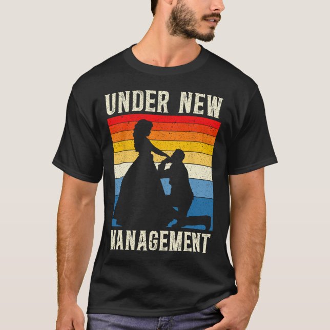 T-shirt Marié sous nouvelle direction Enterrement de vie d (Devant)