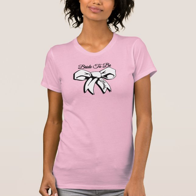 T-shirt Mariée à personnaliser avec un cabot blanc (Devant)