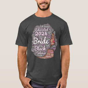 T-shirt Mariée Afro-Américaine 2024 en voie de Mariage