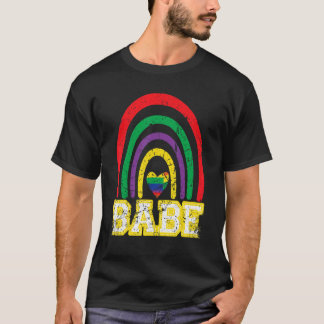 T-shirt Mariée Arc-en-ciel Babe Demoiselle d'honneur Enter