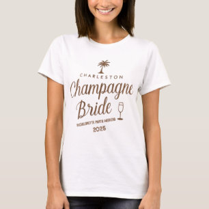 T-shirt Mariée au Champagne de Charleston   Enterrement de